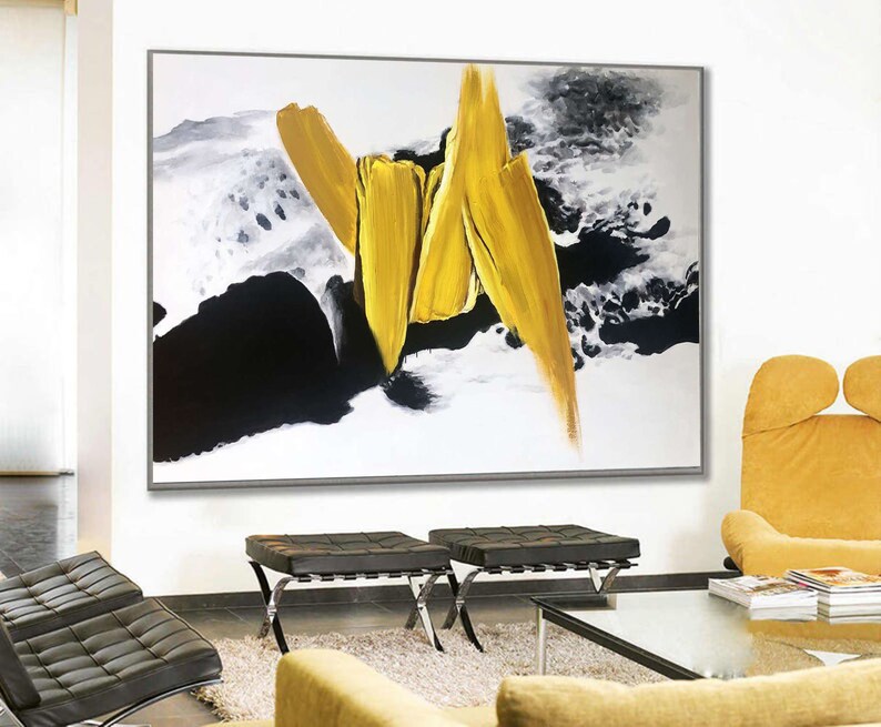 överdimensionerad abstrakt målning originalkonst, stor original abstrakt målning på duk, modern abstrakt väggkonst på duk, canvas väggkonstA47 bild 2