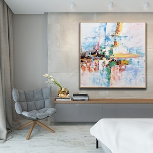 large abstract painting original, modern abstract wall art, contemporary painting, oversized wall art, extra large wall art canvas A34