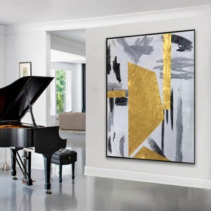large abstract canvas art, extra large wall art canvas, geometric abstract painting on canvas original, oversized acrylic painting M335