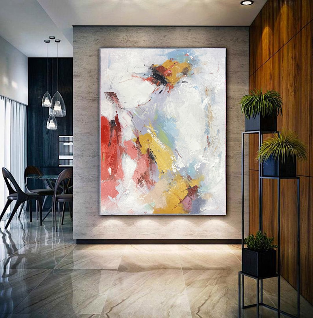 Colorful Textured Abstract Art – Original Handmade Acrylic Painting on ...