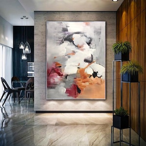 large canvas wall art, large abstract painting, original abstract oil painting canvas, large abstract wall art, colorful painting M552