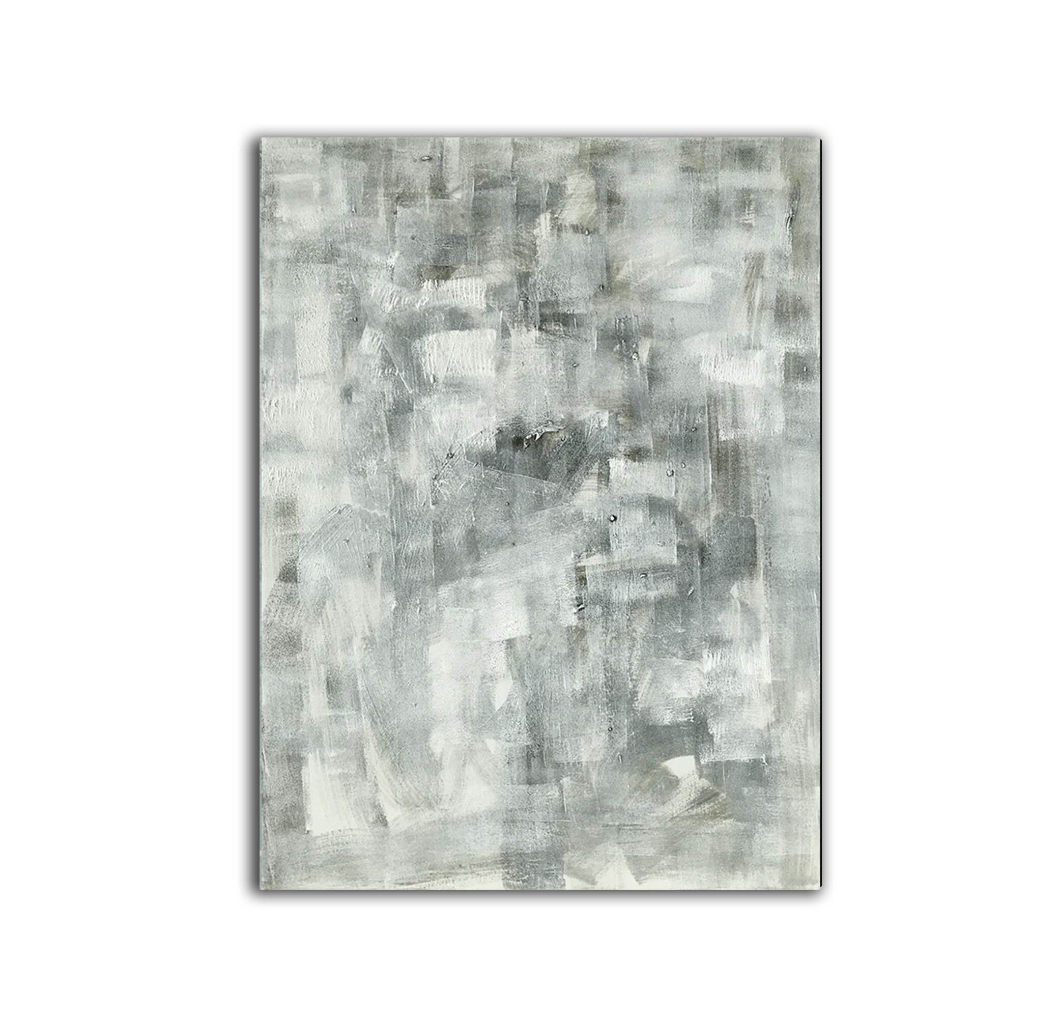 Large abstract canvas art gray painting original oil Etsy