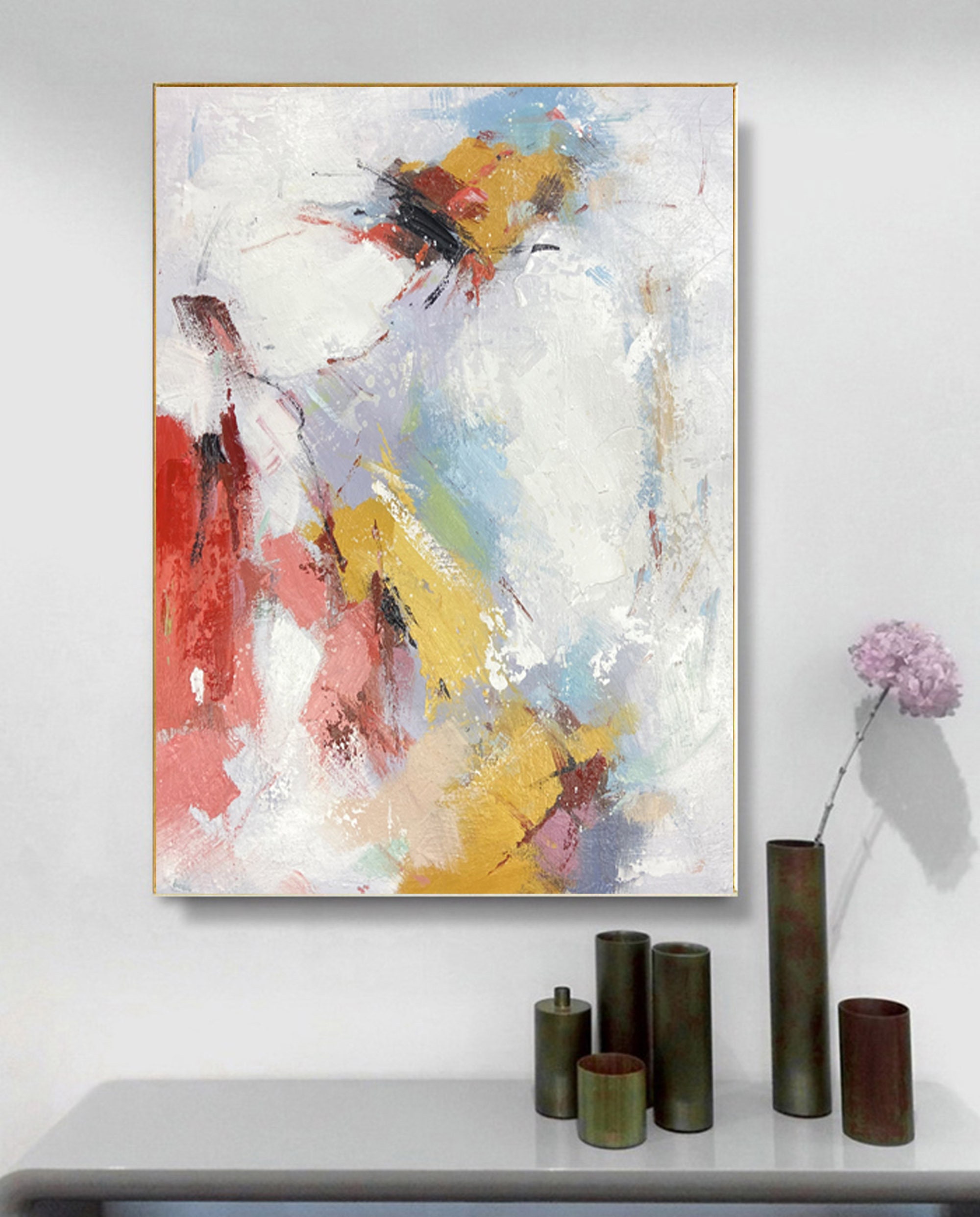 Large abstract painting on canvas original wall art abstract | Etsy