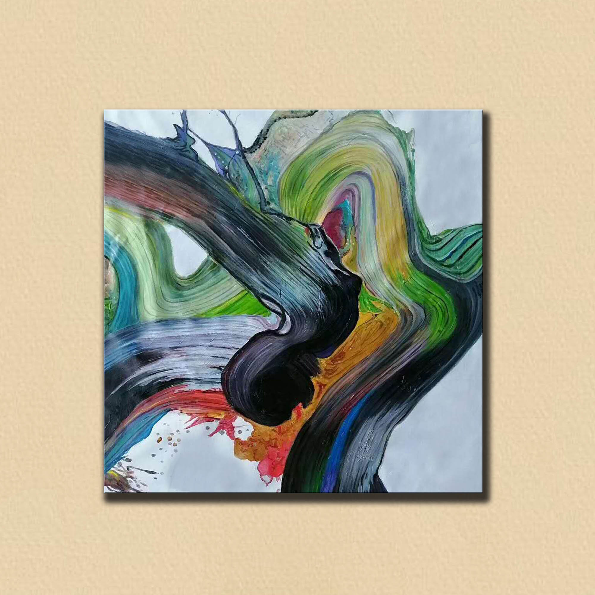 Original abstract canvas art huge wall art canvas extra | Etsy