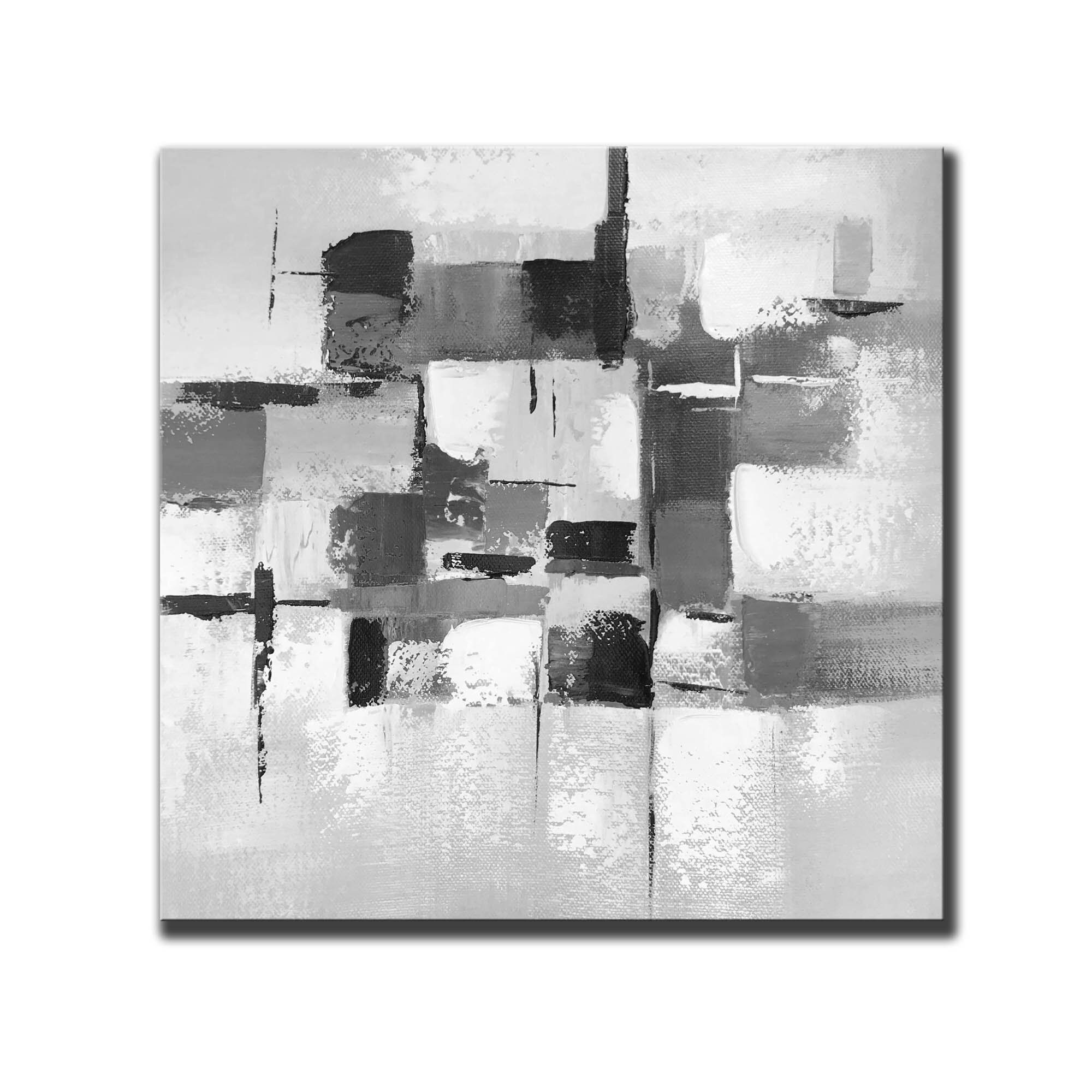 Large Wall Art Abstract Black and White Wall Art Canvas Etsy