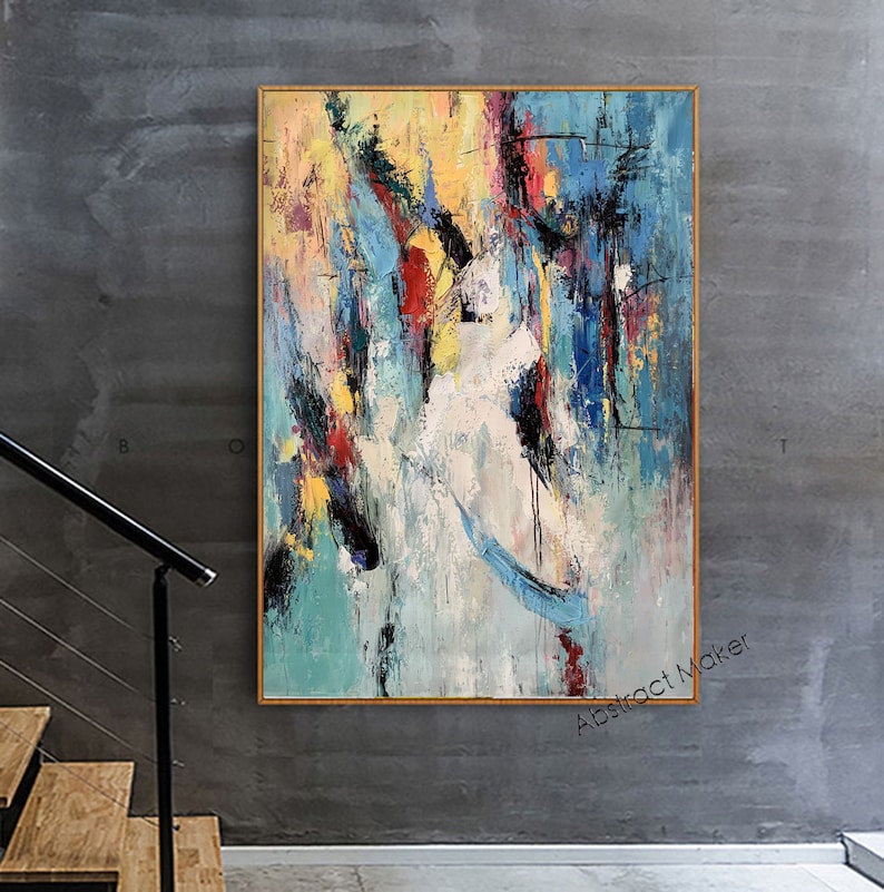 Large Abstract Wall Art, Living Room Painting, Original Abstract Painting Handmade, Extra Large ...