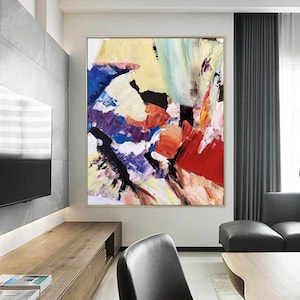 vibrant painting colorful abstract painting large abstract painting original wall art huge wall art modern abstract art contemporary artA176