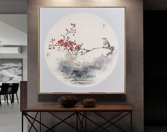 original abstract painting on canvas, extra large wall art flower painting, landscape painting abstract, contemporary painting on canvas A2