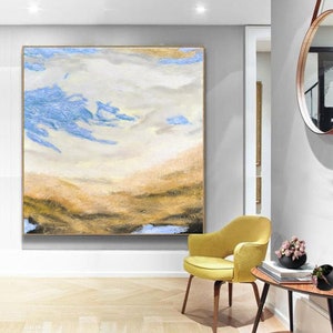 oversized canvas wall art, very large abstract painting original, framed wall art abstract, large oil painting, extra large wall art A97