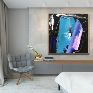 large abstract acrylic painting, modern abstract painting on canvas, large canvas art, textured wall art, original abstract canvas art A390