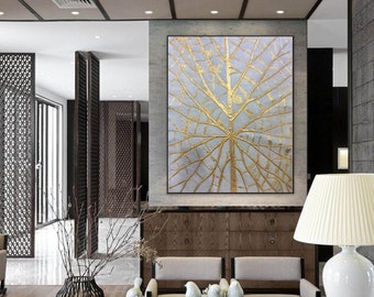extra large wall art abstract gold canvas painting hand painted wall art large abstract painting on canvas original canvas wall art M294