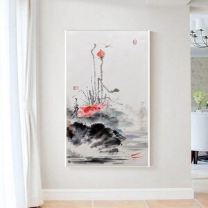 abstract painting original, large canvas wall art, modern abstract art, floral painting, living room wall art, oversized canvas art A425