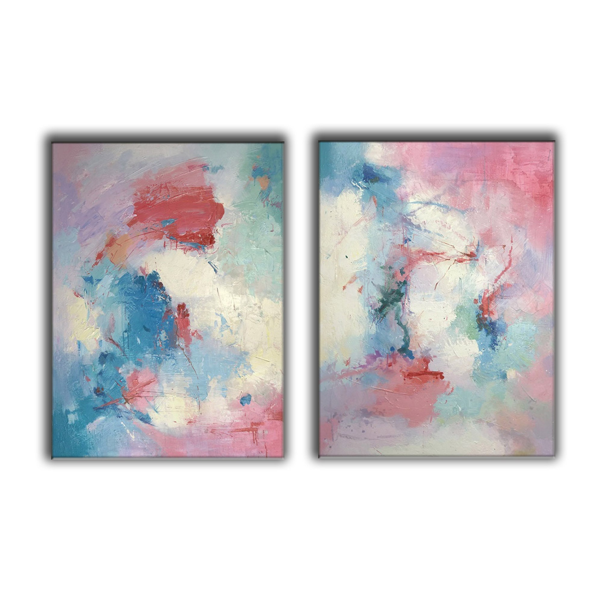 Large Canvas Art Pink Abstract Wall Art Original Abstract Etsy