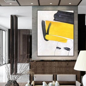 large painting on canvas original, extra large wall art, large canvas wall art, oversized abstract wall art, modern wall art framed A90
