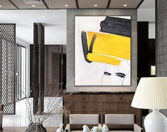 large painting on canvas original, extra large wall art, large canvas wall art, oversized abstract wall art, modern wall art framed A90