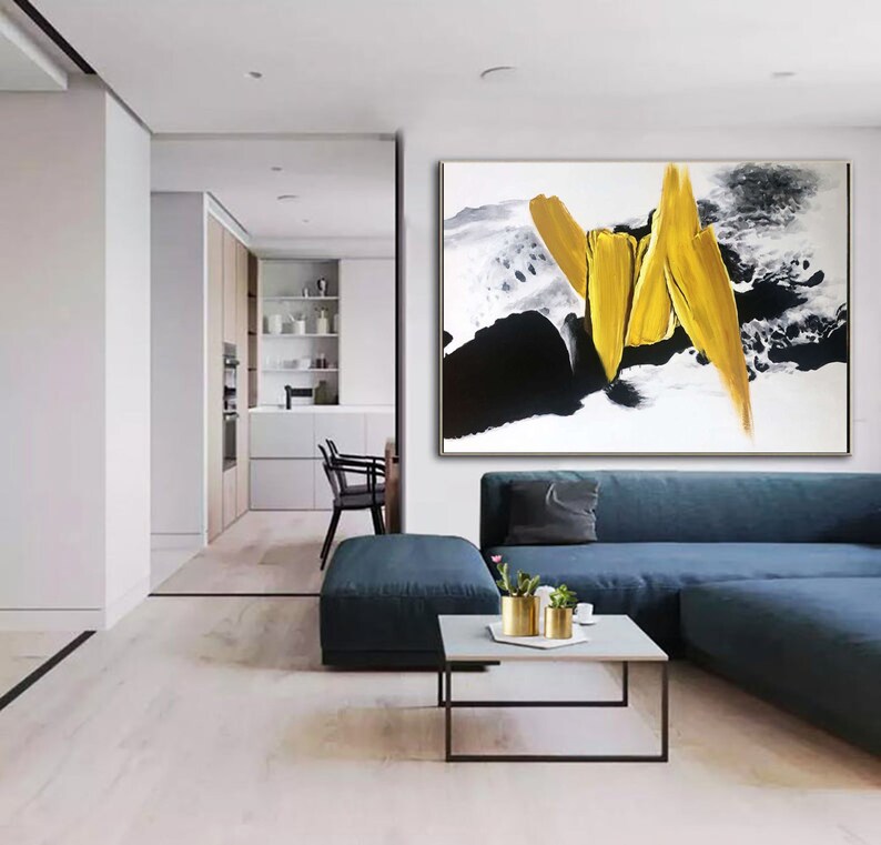 överdimensionerad abstrakt målning originalkonst, stor original abstrakt målning på duk, modern abstrakt väggkonst på duk, canvas väggkonstA47 bild 3