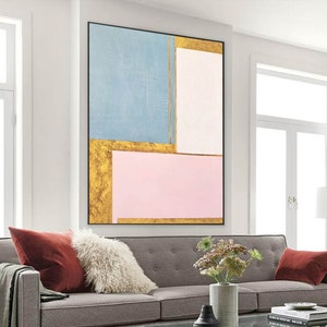 large abstract wall art, pink painting, modern abstract art, contemporary art hand painted, original abstract painting on canvas A173