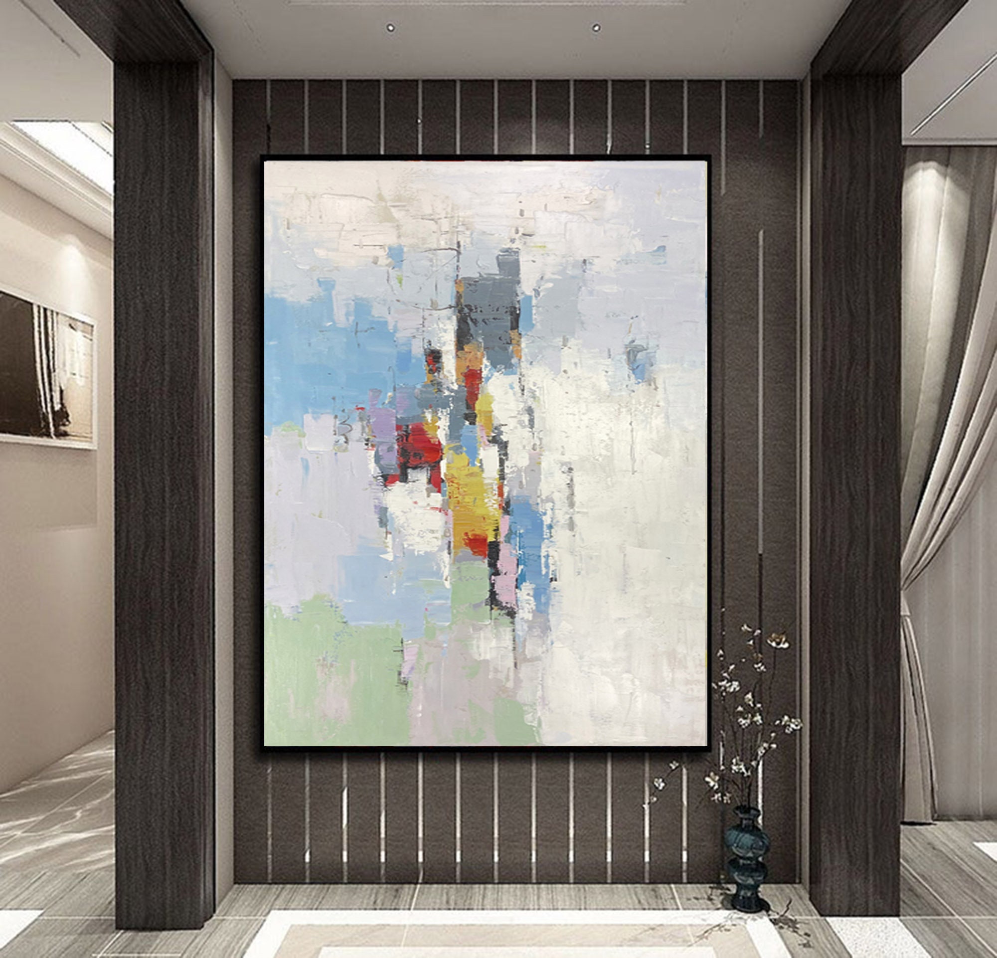 Original Oil Painting on Canvas, Modern Abstract Art Canvas, Large ...