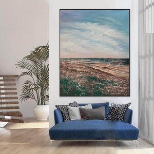 large abstract wall art, modern abstract painting landscape, original canvas painting, large canvas art, living room wall art abstract A478