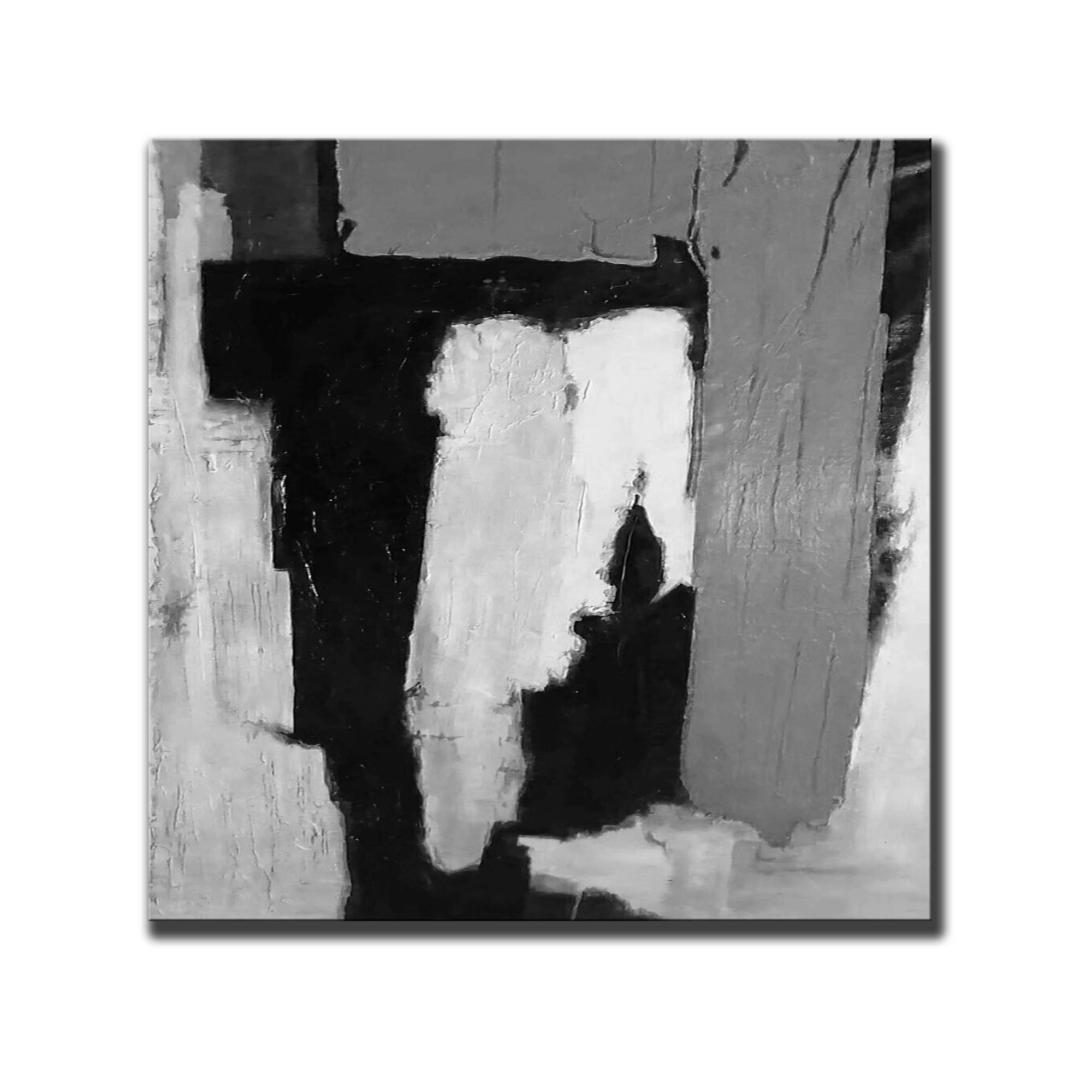 Large Painting on Canvas Black and White Wall Art Canvas Etsy