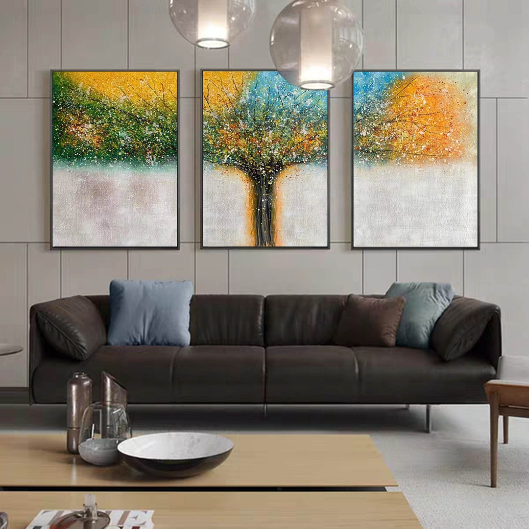 Original Paintings on Canvas, Modern Abstract Canvas Wall Art, Large ...
