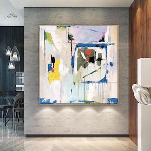 modern abstract painting, large canvas wall art, original abstract oil painting, acrylic painting, textured wall art canvas W576