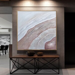 large canvas wall art, abstract oil painting on canvas, original abstract painting, pink painting, extra large wall art oversized A637