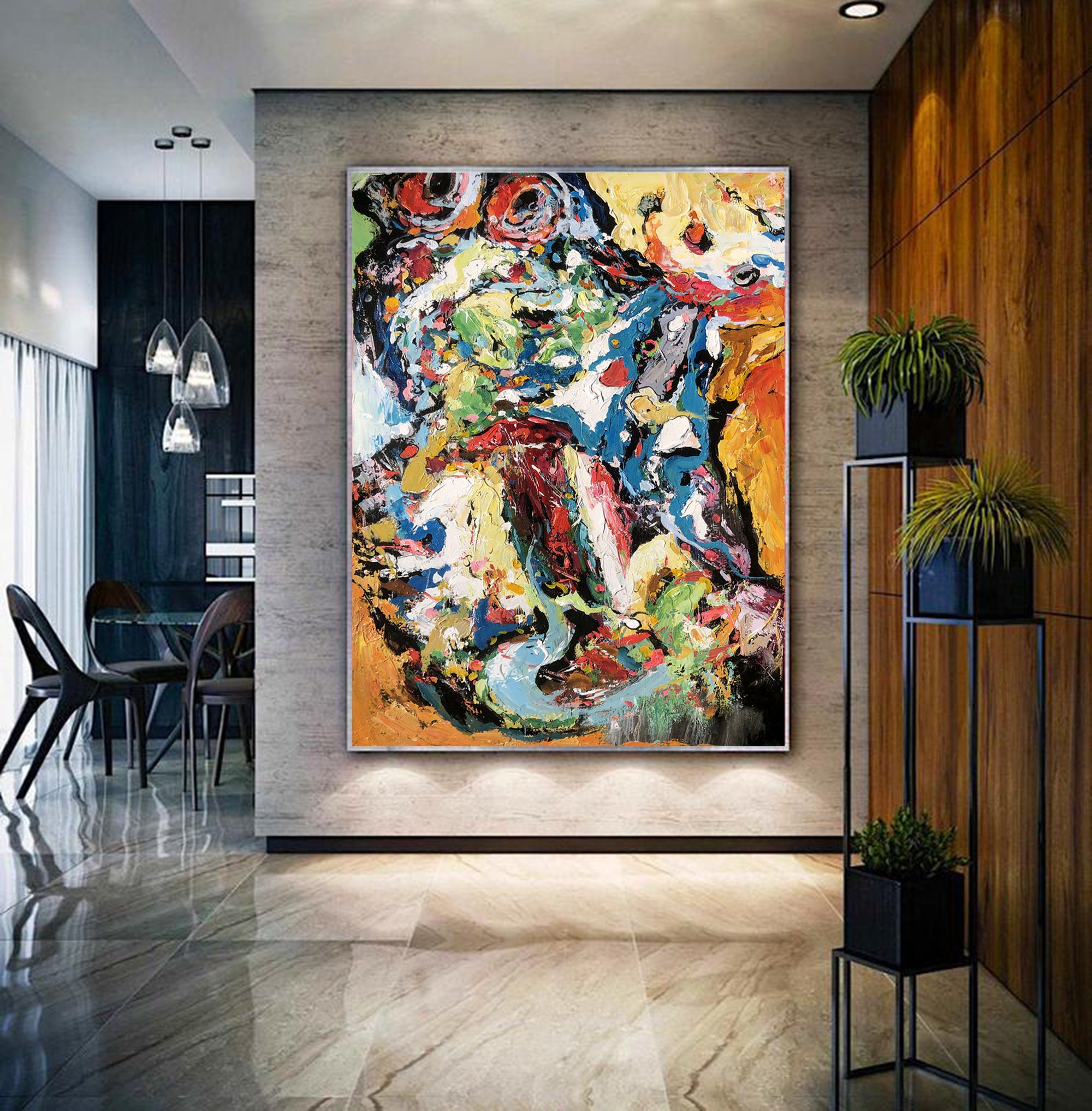 bright painting original wall art large canvas painting vibrant painting handmade wall art original painting modern abstract art A778