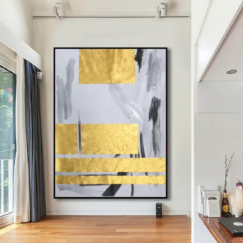 Large Canvas Art Abstract Painting, Modern Abstract Painting on Canvas ...