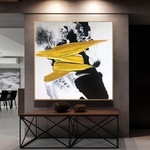abstract painting original large, gold painting, modern abstract wall art, living room wall art, large canvas art, living room wall art A36