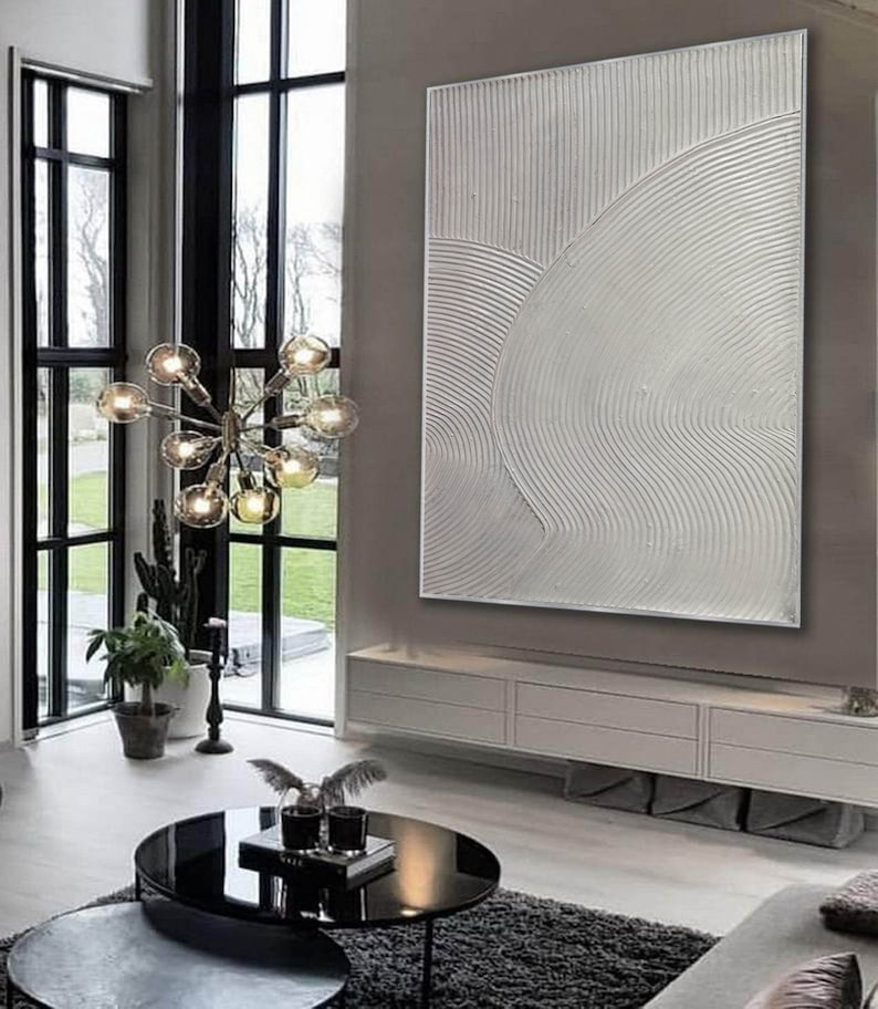 white-abstract-wall-art-white-painting-on-canvas-white-textured-wall