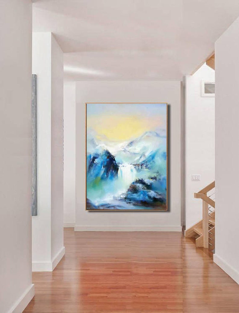 Large Canvas Wall Art Landscape Painting Original Abstract Etsy