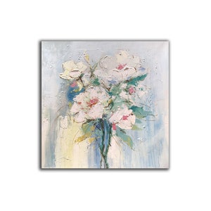 Extra Large Wall Art Abstract, Floral Painting on Canvas, Original ...