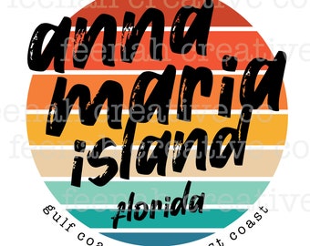 Anna Maria Island, Tshirt, Sublimation, Beach, PNG, Florida, Gulf Coast, Anna Maria, Sunset, Ocean