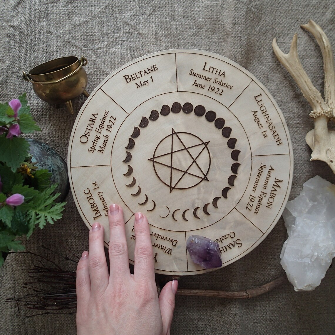 Tableau de calendrier des sorcières décor dautel en bois de | Etsy France Tableau de calendrier des sorcières décor dautel en bois de | Etsy France