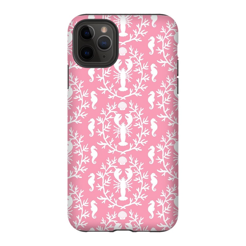 Lobster Duxbury Damask Impact Resistant Phone Case