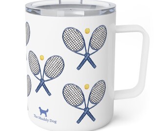 Tennis, Anyone? Insulated Mug With Optional Personalization