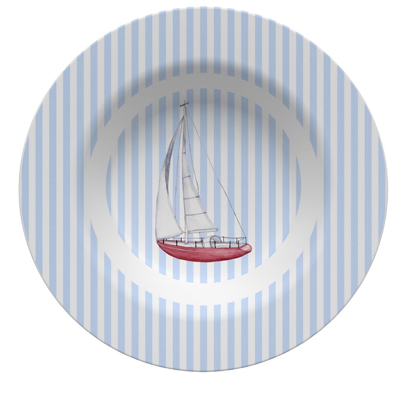 Oven Safe BPA Free! ThermoS\u0101f\u00ae Plates Luxury Sail Away Plate Platter And Bowl Dishwasher Safe Microwave Safe