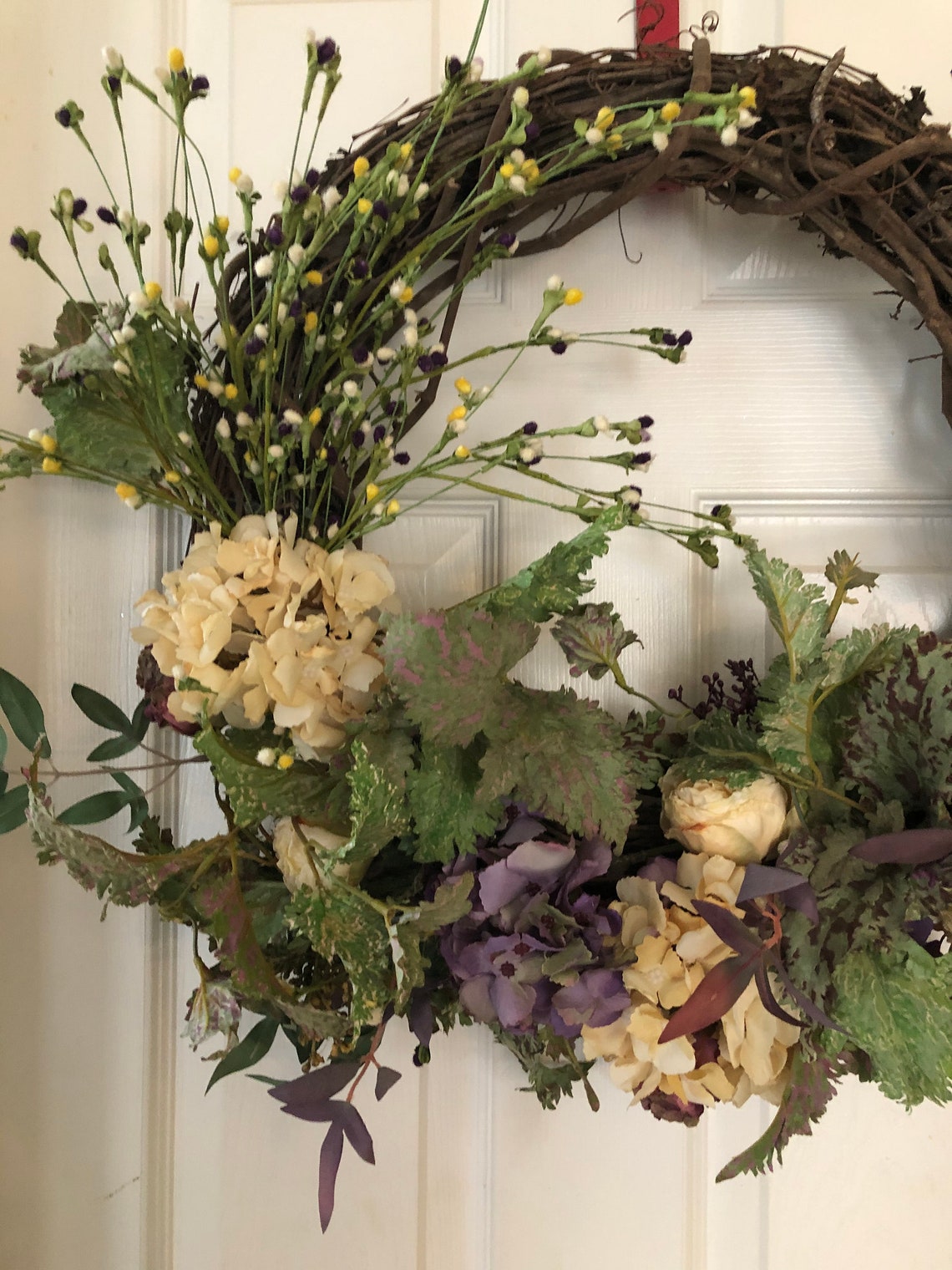 Grapevine Wreath for All Occasions / Silk Flowers Grapevine Etsy