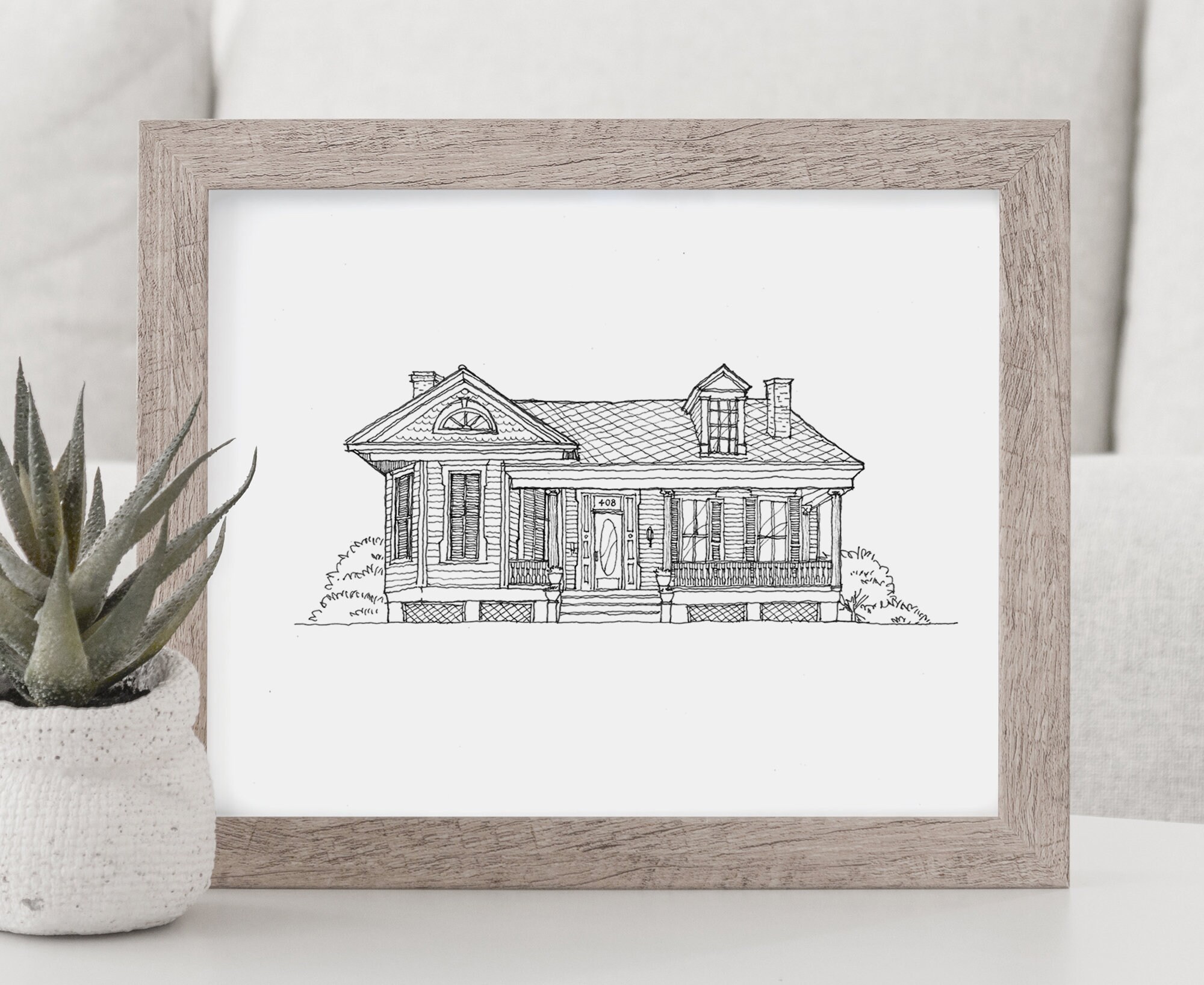 Custom Home Sketch / Pen and Ink House Drawing / House - Etsy