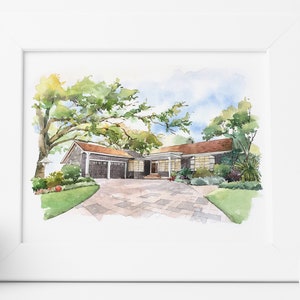 Custom House Portrait / Hand-Painted Watercolor of your home / Housewarming gift / Realtor gift image 8