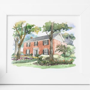 Custom House Portrait / Hand-Painted Watercolor of your home / Housewarming gift / Realtor gift image 4