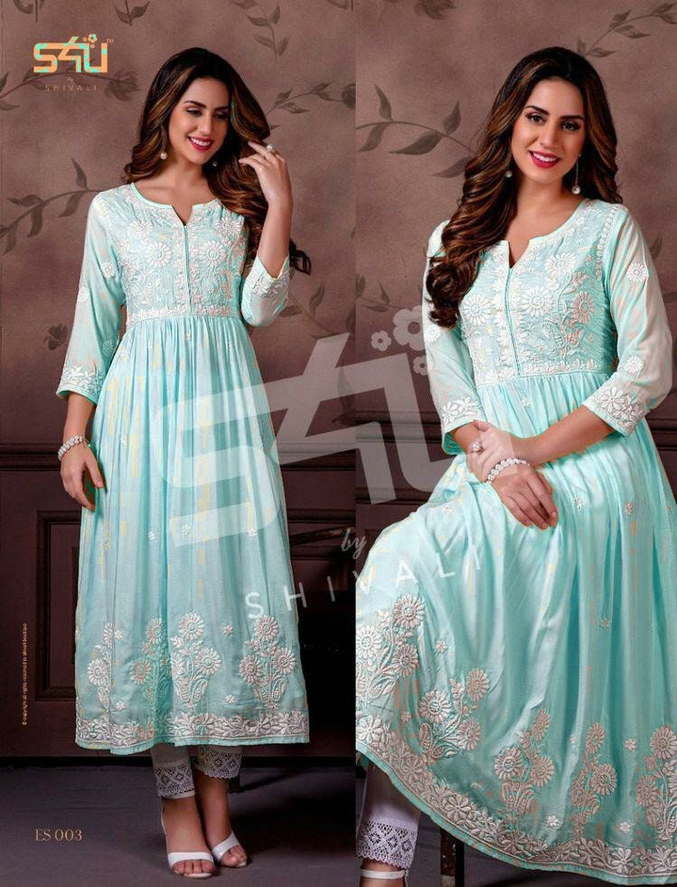 long frock kurti with plazo