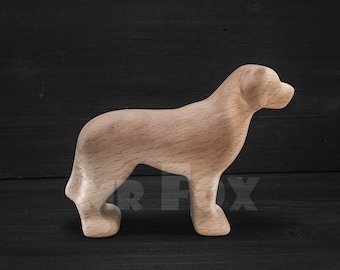 Jouet jaune labrador retriever en bois - figurine de chien en bois - cadeau pour les amoureux des chiens - cadeau pour vétérinaire - figurine de labrador en bois