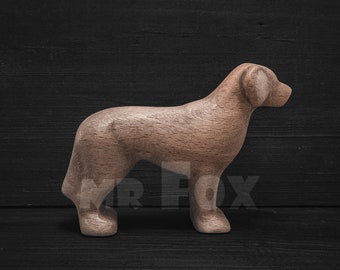 Chocolate Color Labrador Retriever Toy - Wooden Labrador Figurines - Wooden Dog Figurine - Gift for Dog Lover - Gift for Vet