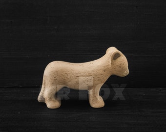 Wooden Toy Lion Cub - Wooden Lion - African Animal Toy - Wooden Safari Animals - Wooden African Toys