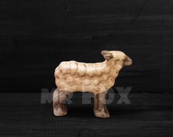 Wooden Toy Lamb - Wooden Lamb Figurine