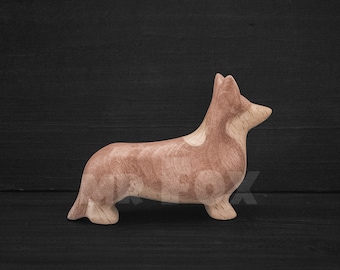 Welsh Corgi Toy - Wooden Corgi Figurine - Wooden Dog Figurine - Gift for Dog Lover - Gift for Vet - Gift for Dog Mom - Corgi Statue