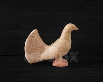 木製の鳩の置物 - 木製の鳩のおもちゃ - 木製の鳥の彫刻 - ウォルドルフ玩具 - 手作りの鳩のオーナメント - 鳩のアート