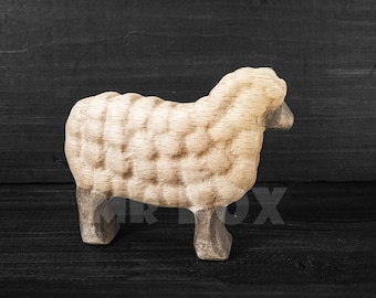 Wooden Sheep Toy - Wooden Sheep Figurine - Wooden Ewe - Wooden Farm Animals - Wooden Animal Toys - Baby Shower Gifts - Nursery Decor